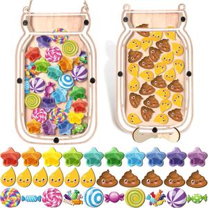 34 Pcs Potty Training Reward Jars Classroom for Kids, Mason jar: about 8 x 5 inches/ 20.4 x 12.7 cm