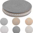 6 Pcs 10-inch Trivets for Hot Dishes, Pot Holders for Table Countertop, Thick Heat Resistant Large Coaster, Extra Large Trivets for Hot Pots and Pans, Round Woven Table Place Mats for Kitchen