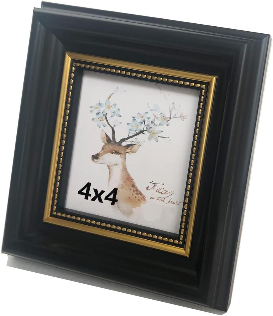 Square Picture Frame 4x4 Black Photo Frame Square Frames Desktop Display
