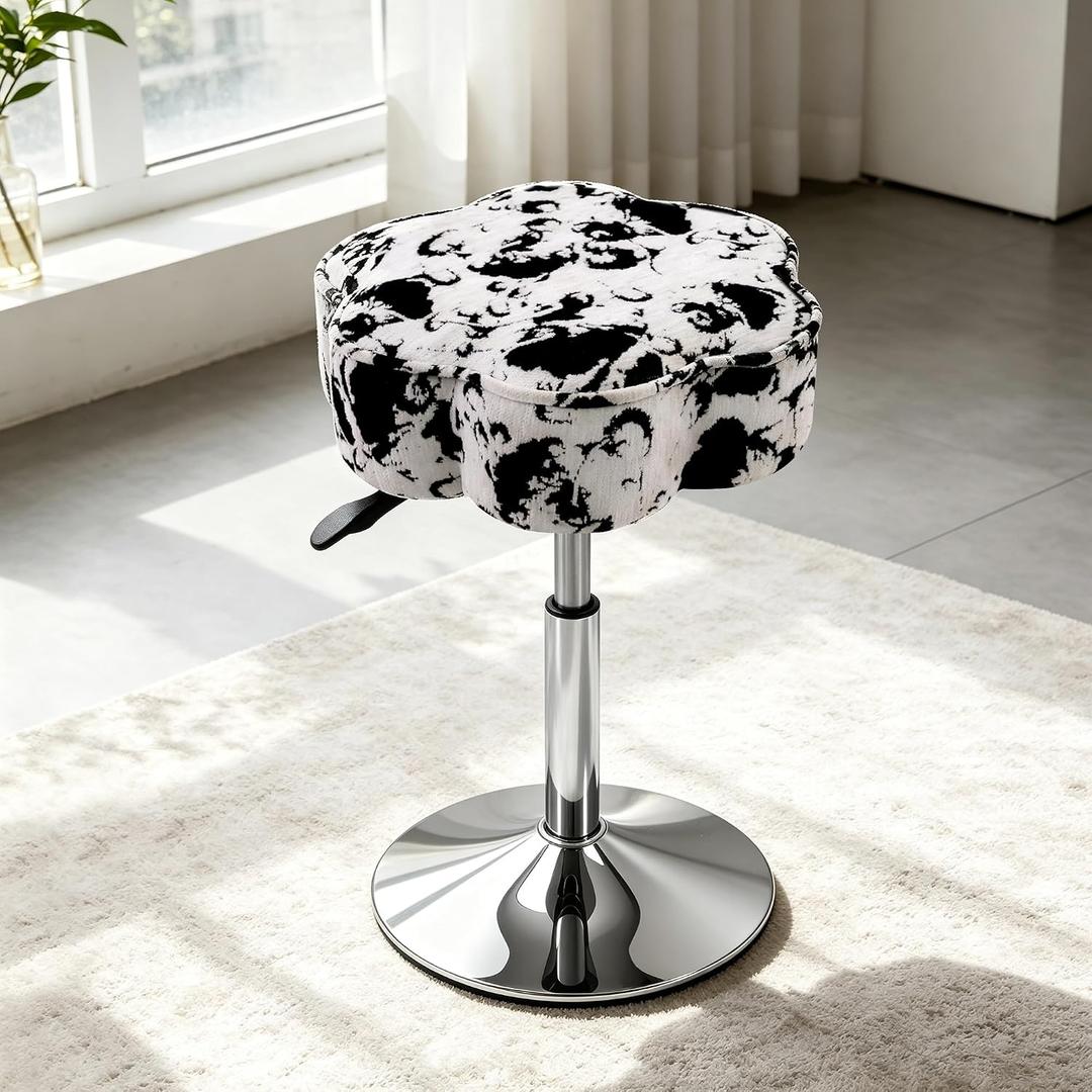 LITZFUR Adjustable Vanity Stool, Swivel Makeup Chair for Vanity