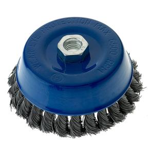 Mercer Industries 189080 - 5" x 5/8"-11 Knot Cup Brush, .020 Carbon Steel Wire