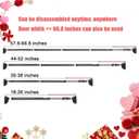 Christmas Garland Hanger for Front Door Frame,Garland Hanger for Front Door FrameAdjustable ''18-66 Heavy-Duty Holder for Wreaths,Lights,Damage-Free No-Drill Design.