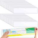 Chinco 30 Pcs Self Adhesive Pockets, Bin Labels for Storage Bins, Clear Pocket Label Sleeves, Plastic Index Card Holder with Top Open for Organizing Bins Box Drawer(18 x 4 Inches)