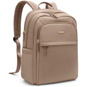 Travel Backpack for Women Personal Carry On Bag Business Weekender Hiking Multilayer Laptop Bag,16 Inch,Champagne Brown