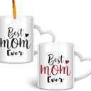 Blushtier Mother Gifts for Women Best Mom Ever Color Changing Coffee Mug 11 oz Mom Heat Sensitive Mug White Ceramic Cup Funny Mom Birthday Gift from Kids Daughter Son