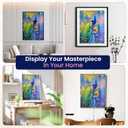 Modern Merch Birds Diamond Art for Adults, Peacock Feather Landscape 5D Diamond Painting for Adults, DIY Bird Decor Cross Stitch Gem Art Full Round Drill 12x16