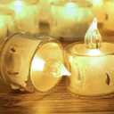 Merry Christmas Table Decor, 8 Sets Christmas Table Centerpiece Decorations, Tea Lights Votive Candles Holders for Xmas, Candle Shade Cover Sleeve for Tabletop Home Room Indoor Office Use