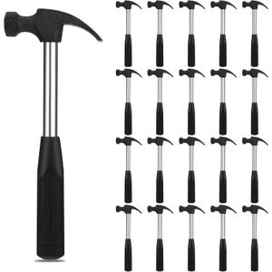 20 Pcs Claw Hammer Small Household Hammers 6.7 Inch Mini Safety Hammer Tool Alloy Steel Lightweight Hammer with Rubber Handle for Woodworking Hanging Pictures DIY Crafts