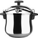 Magefesa Star Belly Pressure Cooker 10.6 Qt, 18/10 Stainless Steel, Induction Compatible, Works on All Stovetops, 3 Safety Systems, 8 PSI