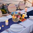 Bencailor 24 Pcs Navy Blue Satin Table Runner Bulk 12 x 108 Inches Long Table Runners Bright Smooth Fabric Tablecloth for Wedding Banquet Birthday Spring Graduation Party Decorations