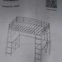 Garvee Twin White Loft Bed Frame with Desk and 4 Fabric ...