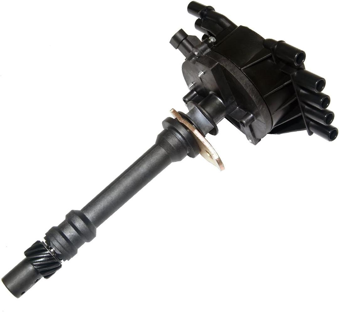 MAS Distributor With Black Cap Replacement For Chevy GMC Cadillac Vortec V8 5.7L 5.0L 1996-2002 Direct Fit Aluminum Body 1104051 1104058 1104079 12570425 93441558 GM01 841829 301829