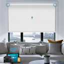 Motorized Blind,Work with Homekit Thread-Enabled, 100% Blackout Smart Shades with Remote Control, Electric Roller Shade, Custom Size,Classic White