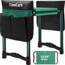 TomCare Garden Kneeler and Seat 10.64 Wider Larger Soft Kneeling Pad Garden Bench with 2 Large Tool Pouches Heavy Duty Garden Stool Foldable Tools Gardening Gifts for Women Men Gardeners (Green)