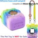 2 x JCHPINE Silicone Cover Case for Bitzee Magicals Interactive Digital Pet and Case, Protective Skin Sleeve for Bitzee Magicals Virtual Electronic Pets Accessories (Rainbow)