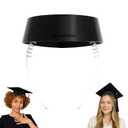 ADVANSYNC GradCapBand DELUXE Graduation Cap Headband (Black and Clear)