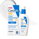 CeraVe AM Facial Moisturizing Lotion SPF 50, Face Moisturizer with SPF, Hyaluronic Acid, Niacinamide & Ceramides, Non-Greasy, Blends Seamlessly With No White Cast, Non Comedogenic Sunscreen, 3 Oz