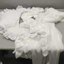 Vibsion Regency Over Dress Womens Jane Austen Costume Overdress (Large, White)