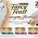 Purina Fancy Feast Gravy Lovers, Poultry & Beef Wet Cat Food, 3oz, 24-Pack | Variety Pack, grilled gourmet texture made with no artificial colors or preservatives, 100 percent complete and balanced Exp. 04/2028