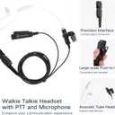 XPR 3500e XPR 3300e Earpiece with Mic Compatible with Motorola Radios XPR 3300e XPR3500 XPR3300 XPR3300e XPR3500e XPR3300 XPR3500, Acoustic Tube Headset with PTT Microphone,Surveillance Headset