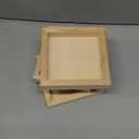 Bright Creations 6 Pack Unfinished Wood Canvas Boards - 6x6 Square Wooden Panels for Crafts and Painting - Wooden Box