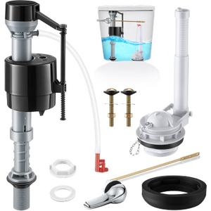 Saillong 3 Inch Toilet Flusher Replacement Kit, Include 3 Inch Adjustable Flush Valve with Flapper, Fill Valve, Front Flush Handle, Rubber Gasket, Bolts, Complete Toilet Parts Inside Tank Kit(1 Pack)