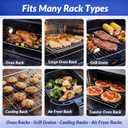 Oven Rack Cleaning Bags Kit, 10-Piece Set, Heavy Duty No Scrub Reusable Leakproof PE Soaking Bags, 2 Sizes (15.7x23.6 in & 19.7x27.6 in), Includes 2 Pairs Gloves & 2 Scrub Pads, Cleaner Not Included