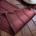 Macrame Table Runner Burgundy Boho Table Runners with Tassels Hand Woven Cotton Table Runner Rustic Farmhouse Table Runners for Bohemian Kitchen Dining Table(12x36in)