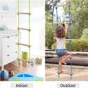 Kids Climbing Rope Ladder, Hanging Ladder for Swing Accessories (2 Hooks)
