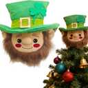 St Patricks Day Christmas Tree Topper, 9 Inches Large St Patricks Day Christmas Tree Decorations for Home Indoor Party