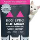 Boxie Glo Clumping Clay 30 Day Odor Control Cat Litter, 99.9% Dust-Free, Low Tracking, UV Light Attractant, 40 lb