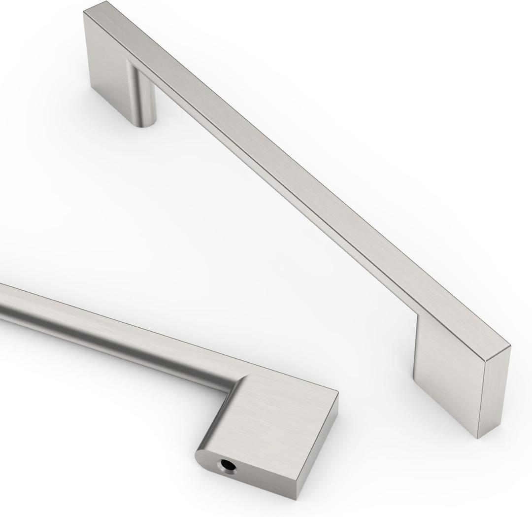 10 Pack 5 Inch(128mm) Brushed Satin Nickel Kitchen Cabinet Handles, Cabinet Pulls Kitchen Cabinet Hardware for Cupboard Drawer Pulls