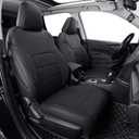 coverdream Forester Waterproof Leather Seat Covers Custom Fit for 2014-2018 Subaru Forester Seat Covers,Full Coverage,Airbag Compatible,Car Seat Protector(Full Set,Black)