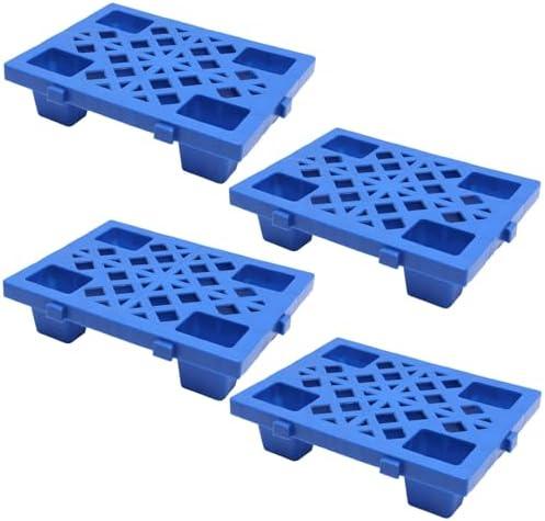6 Packs Lightweight Plastic Pallets for Basement Storage, 23.6" x 11.8" x 1.18" Small Stage Platform for Garage, Attic Flooring