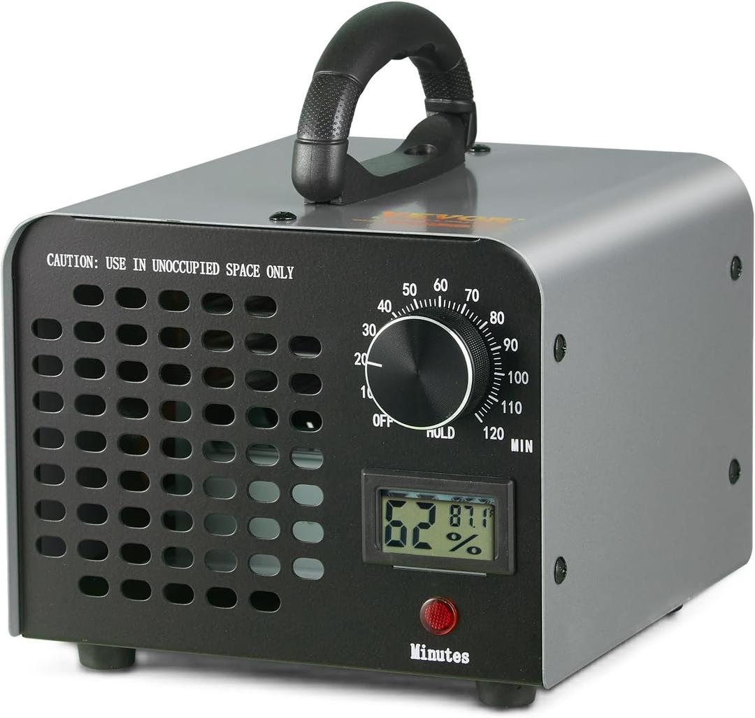 VEVOR Ozone Generator, 36000mg/h Ozone Machine, High Capacity Commercial/Industrial Ozone Generator Machine with 0-120 min Time Setting for Rooms, Cars