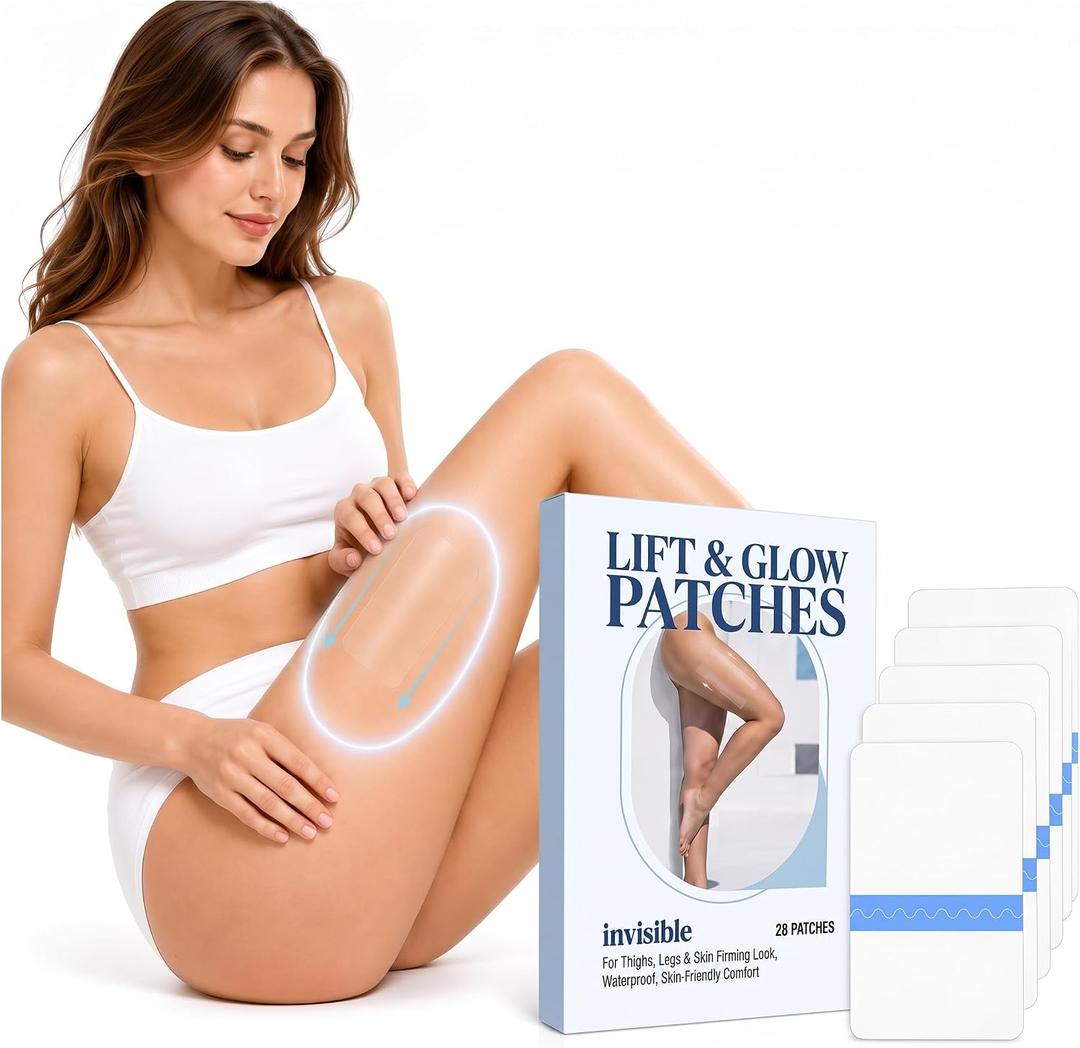 Thigh Lifting Tape for Women, Invisible Waterproof Body Tape for Legs, Arms & Stomach, Clear Anti-Friction Sagging Skin Tape for Dresses and Clothing, Anti-Chafing Support Tape, 20 PCS