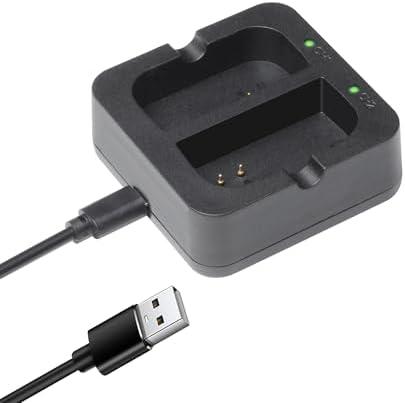Battery Charger for Ring Rechargeable Battery,Dual Port Battery Charger Station for Ring Spotlight Cam Battery, for Ring-Doorbell Camera 2/3/3 Plus/4, Peephole Cam (Ring Batteries NOT Included)