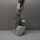 2 Pcs Artificial Summer Fiddle Leaf Fig Trees, 2.7 ft Tropical Theme Artificial Ficus Lyrata Fake Potted Plant with Cotton Rope Baskets for Home Office Bedroom School Classroom Decoration Gifts White