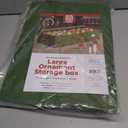 ZOBER Underbed Christmas Ornament Storage Box - Stores 72 Large 4" Ornaments, With Dividers - Tear Proof 600D Oxford Fabric, Ornament Organizer Storage Box, Durable Christmas Containers Holder - Green