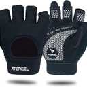 ATERCEL Weight Lifting Gloves Full Palm Protection, Workout Gloves for Gym, Cycling, Exercise, Breathable, Super Lightweight for Mens and Women (Small, Black)