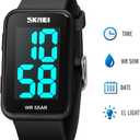 Extra Large Numbers Black Watch for Men, Waterproof Mens Digital Watch Womens Men's Wrist Watches for Elderly Men Women