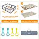Baby Playpen with Mat, Large Baby Play Yard for Toddler, BPA-Free, Non-Toxic, Safe No Gaps Playards for Babies, Indoor & Outdoor Extra Large Kids Activity Center 79"x59"x26.5" with 0.4" Playmat