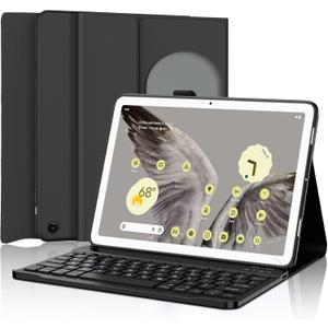 Pixel Tablet Keyboard Case 11 Inch 2023/2024, Rechargeable Detachable Bluetooth Keyboard, Smart Folio Cover with Stylus Pen Holder, Google Pixel Tablet Case with Stand Support Charging Speaker Dock