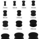 Yaalozei 8G-25mm Soft Ear Gauges Solid Silicone Ear Plugs Double Flared Flesh Stretchers Expander Hide Plugs for Ear Retainer Piercing Jewelry for Women Men Black White Flesh shin Tone 13 Pairs