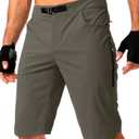 Men's Mountain Bike Shorts Stretch Cycling Biking Bicycle Quick Dry Hiking Shorts for Men Zipper Pockets (Medium)