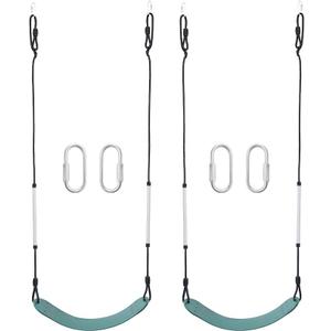 Hisecome 2 pcs Heavy Duty Swing Seat Support 330lb，Suitable for Backyard, Garden, Playground（Green）