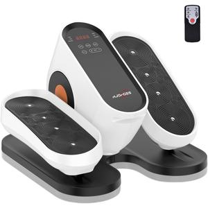 Under Desk Elliptical Machine, Electric Ellipse Leg Exerciser as Seen on Tv for Seniors with 10 Adjustable, Portable Quiet Elliptical Machine, Seated Pedal Exerciser with Remote Control (White)