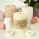 6 Pack 3x3 Inch Pillar Candles, Unscented Column Candles for Home Restaurants Spa Church Weddings, Smokeless Dripless and Clean Burning Emergency Candle - White