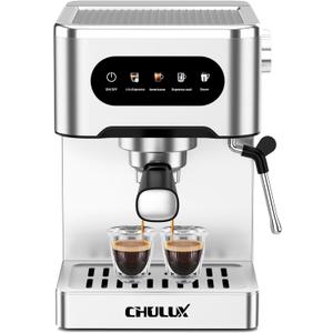 CHULUX Cube Espresso Machine with Milk Frother Steam Wand, 20 Bar Professional Italian Pump Semi Automatic Espresso Coffee Machine for Home Cappuccino & Latte Maker