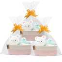 COMFY-HOMI 13" x 8.5" x 5.1" Storage Baskets for Organizing | Cotton Rope Woven Basket | Toy Storage Bin Box | Basket for Shelves, Closet Organizer Bin, Decorative Closet Shelf, 3 Pack, white/pink